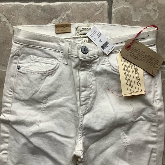 NWT Current/Elliott Ivory Denim Jeans - Picture 7 of 9